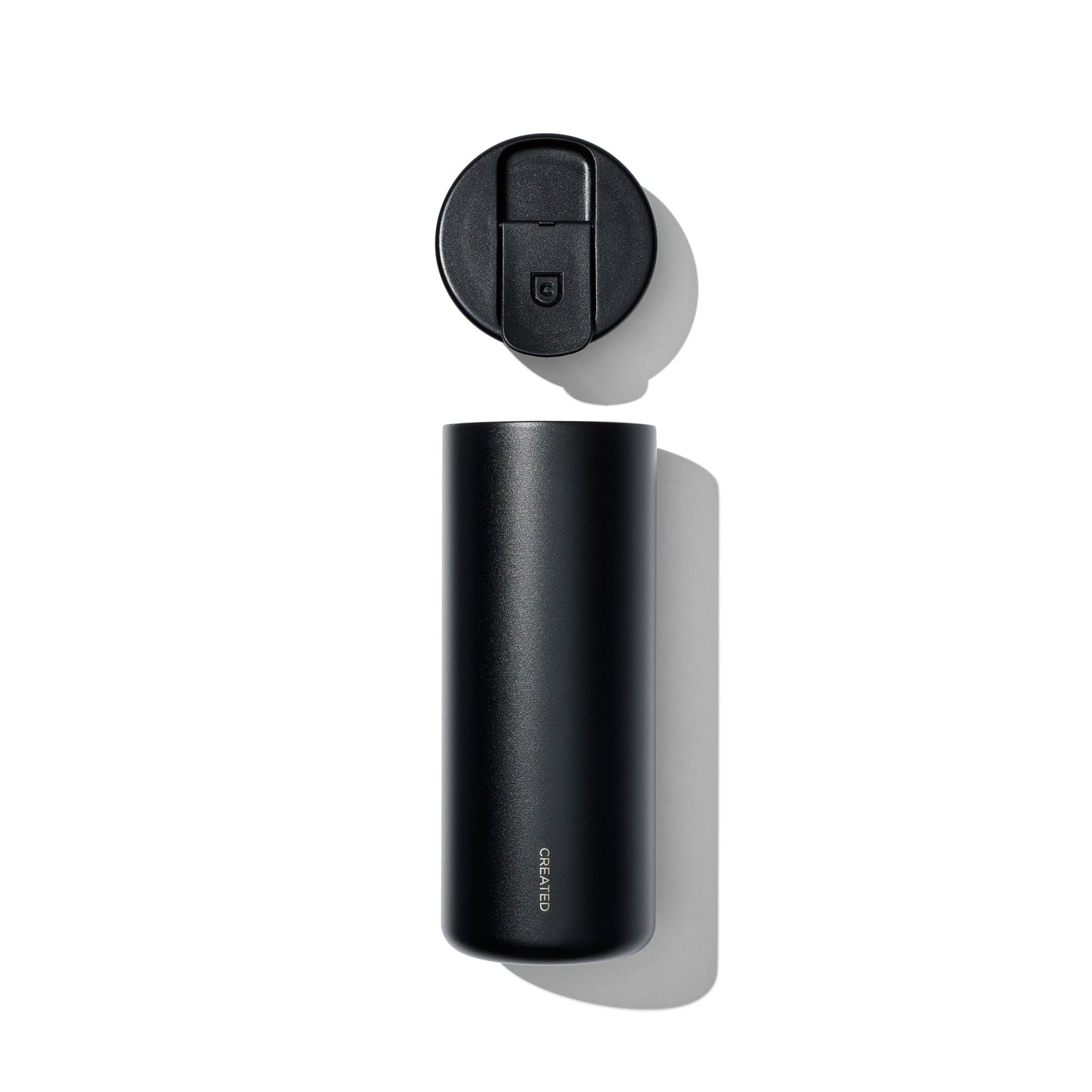 Created Co. - 16oz Nomad Flip Tumbler - Black - Top view above and side view below