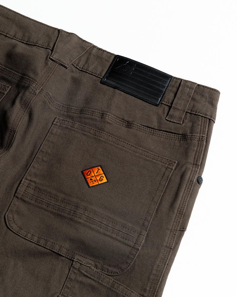 Off The Grid Surplus - Trailblazer Standard Fit Pants - DK BRN - Rear pocket detail