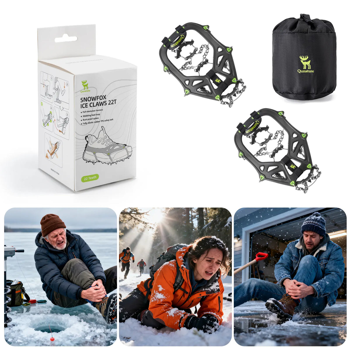 Anti Slip Stainless Steel Traction Devices for Shoes and Boots