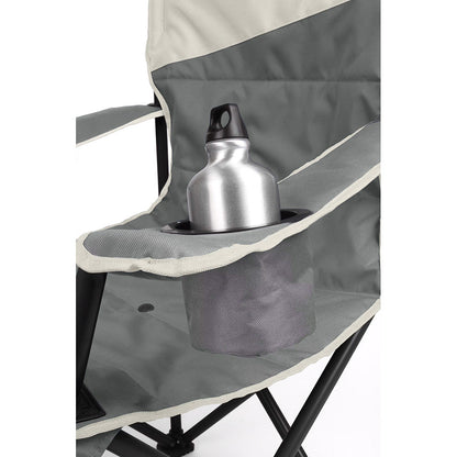 Coleman - Big & Tall Quad Camping Chair - Grey - Cup holder