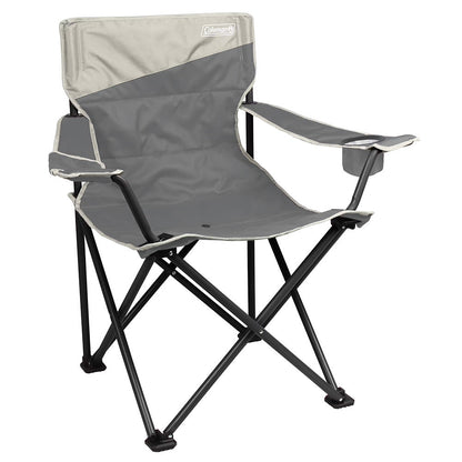 Coleman - Big & Tall Quad Camping Chair - Grey - Front right