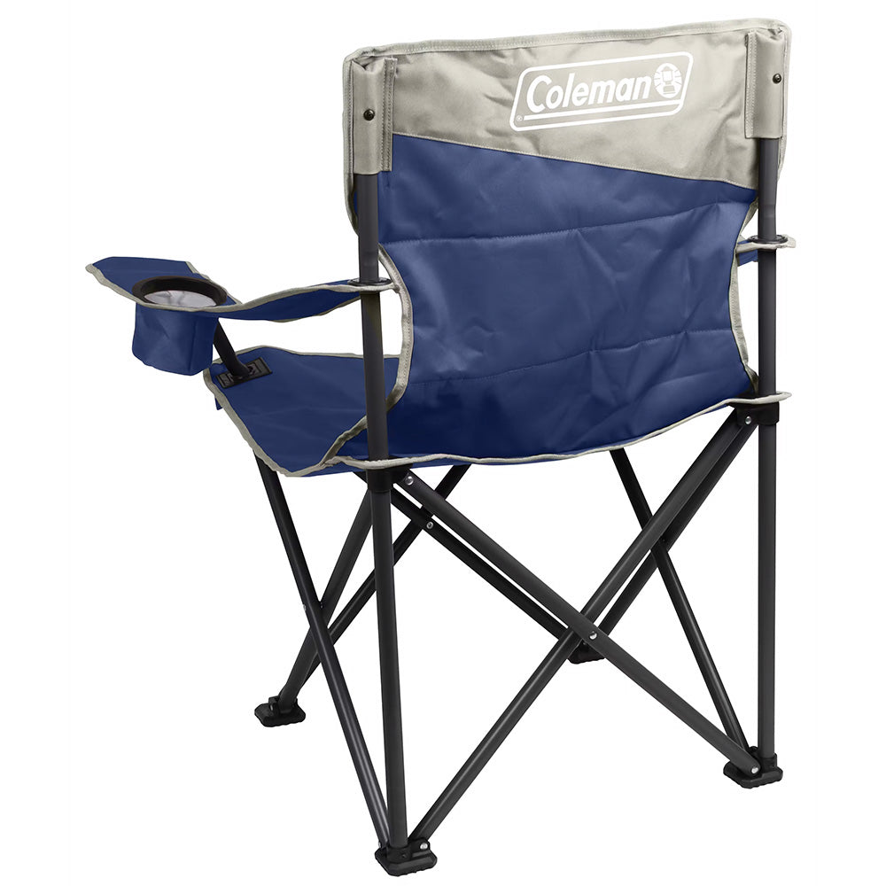Coleman - Big & Tall Quad Camping Chair - Skyfall Blue - Back left