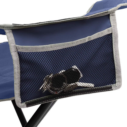 Coleman - Big & Tall Quad Camping Chair - Skyfall Blue - Side pocket