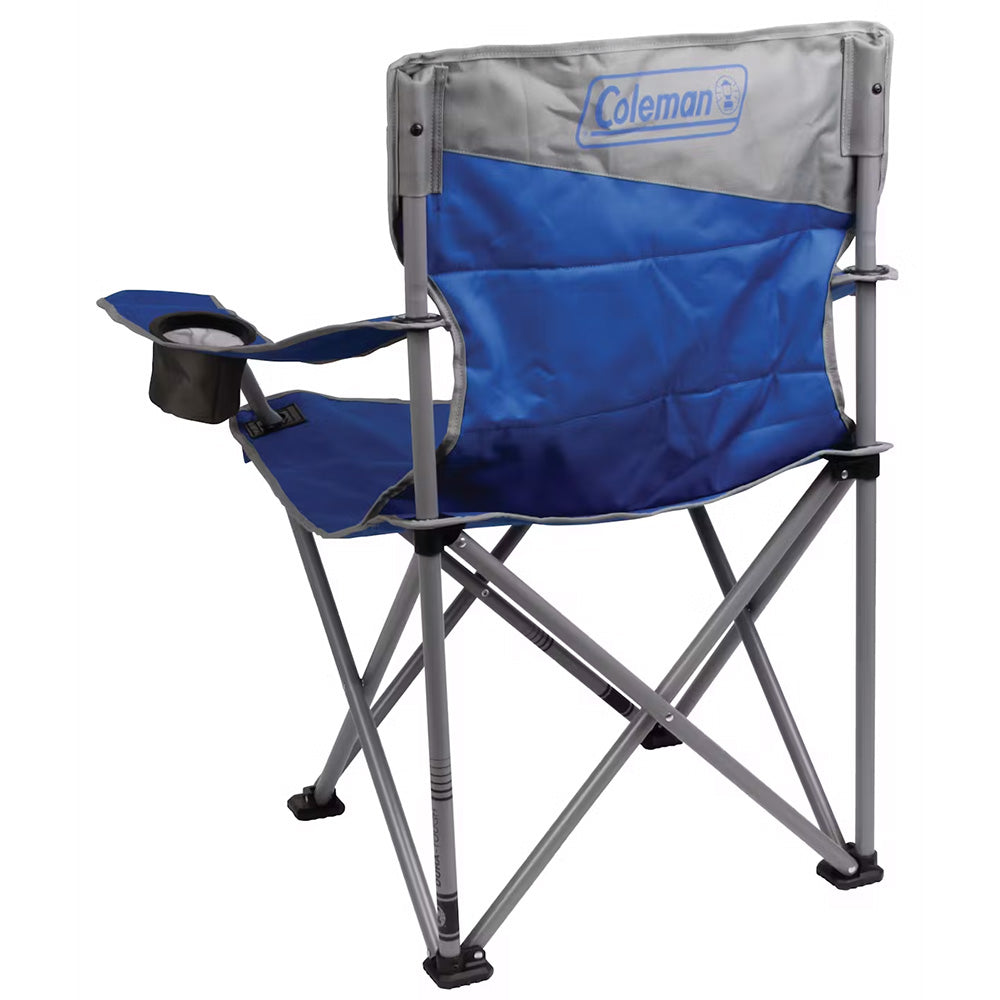Coleman - Big & Tall Quad Camping Chair - Blue - Back left