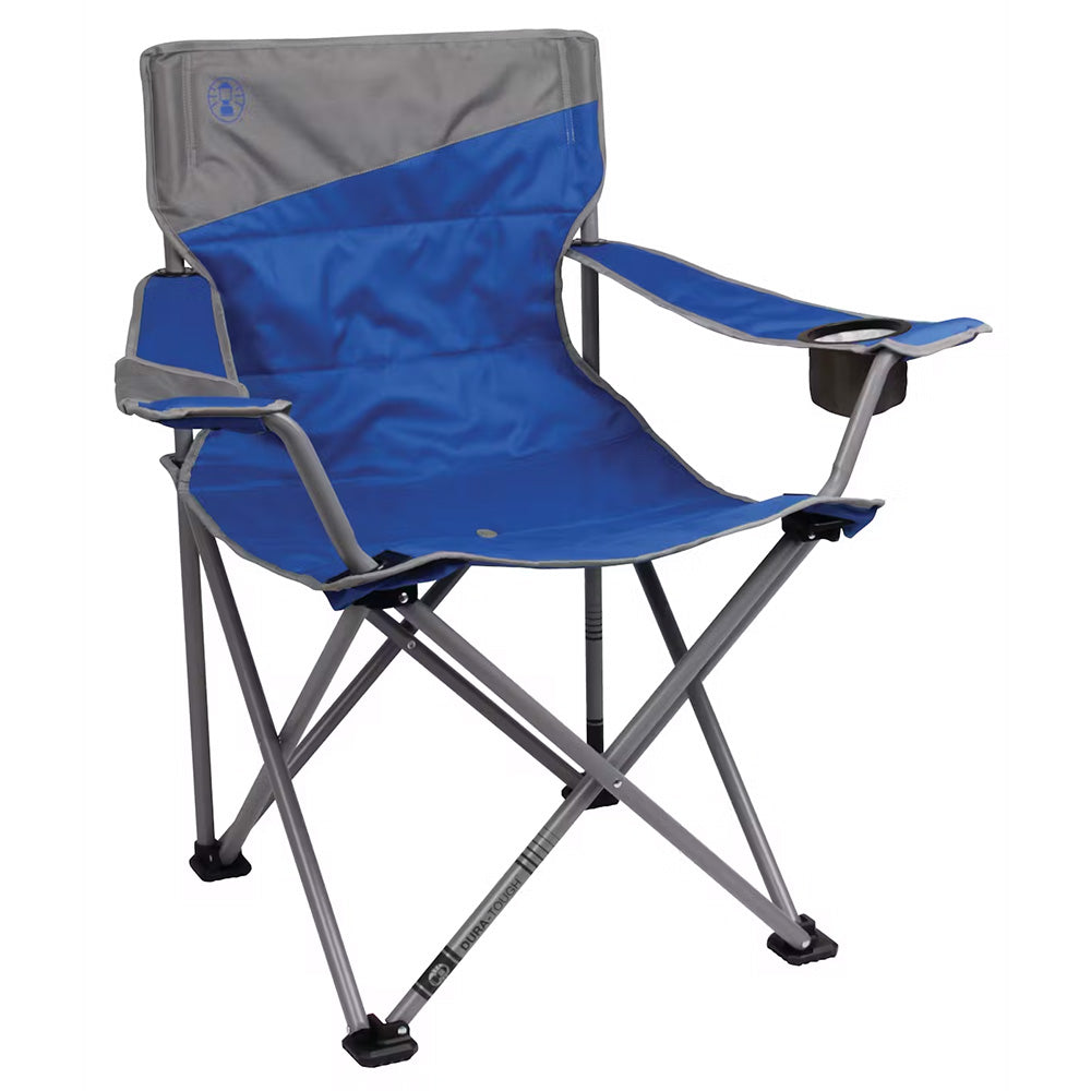 Coleman - Big & Tall Quad Camping Chair - Blue - Front right