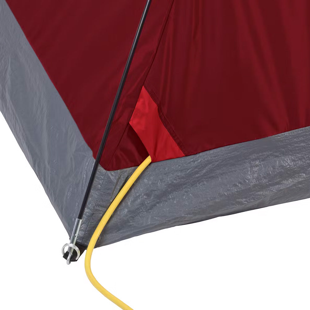 Coleman - 4-Person Flatwoods II Lightweight Dome Camping Tent - Red - Welded corner detail