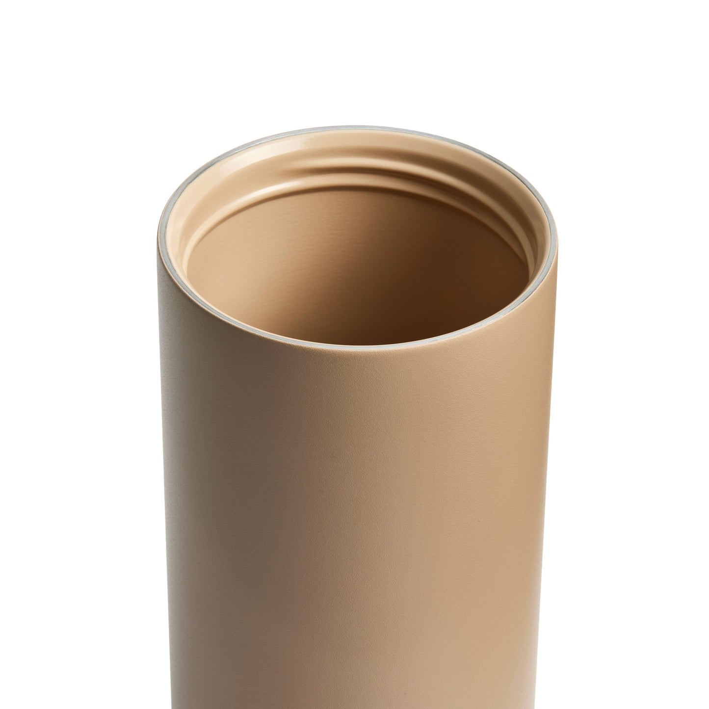 Created Co. - 16oz Nomad Flip Tumbler - Desert Tan - Top with lid removed