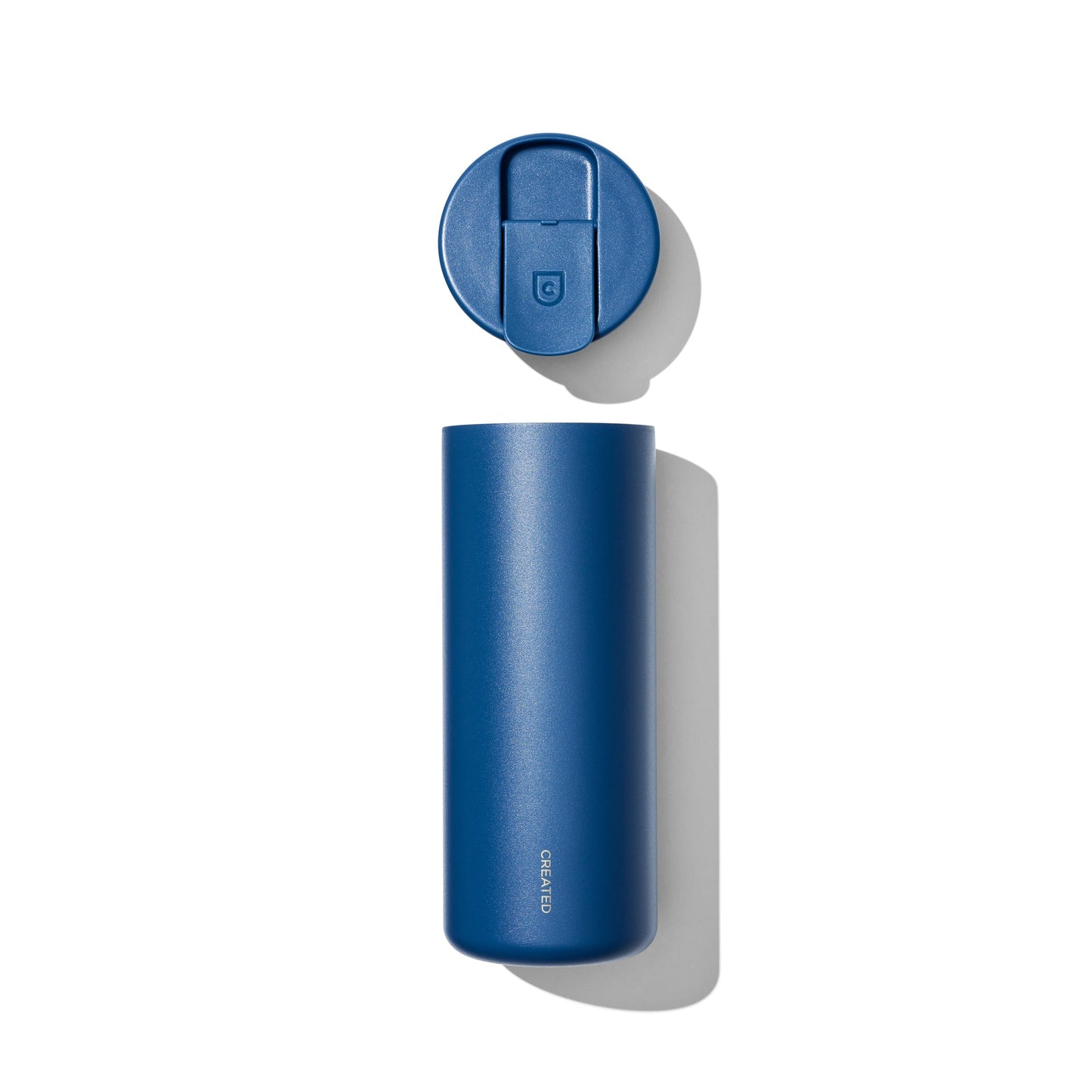 Created Co. - 16oz Nomad Flip Tumbler - Pacific Blue - Top view above and side view below