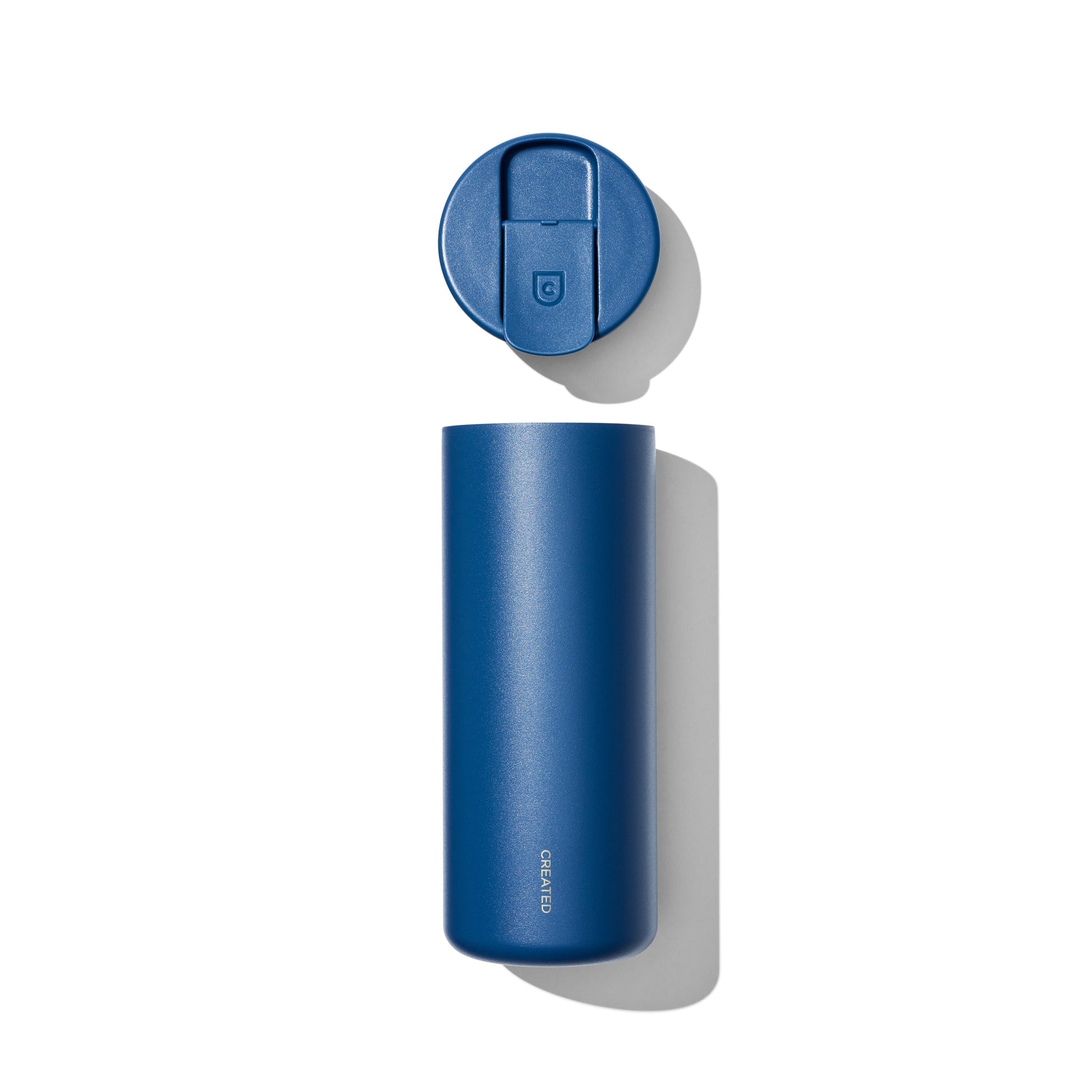 Created Co. - 16oz Nomad Flip Tumbler - Pacific Blue - Top view above and side view below