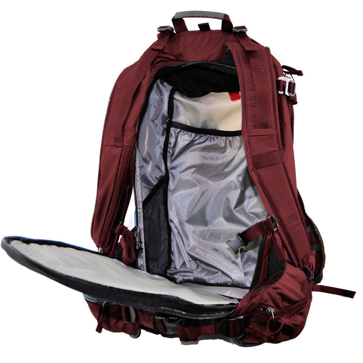 Couloir - 30 Liter Ride Ski Pack - Main compartment access from strap side - Port
