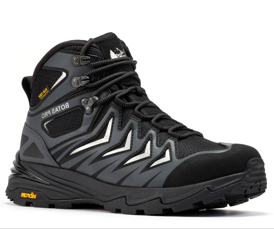 Rock Rooster Footwear Inc - Botas Pro 6 Inch Waterproof Hiking Boots with VIBRAM Traction Lug Outsole - Metallic - Front right side