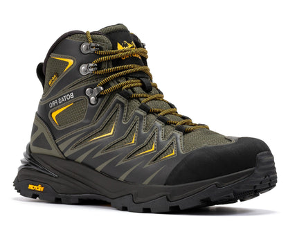 Rock Rooster Footwear Inc - Botas Pro 6 Inch Waterproof Hiking Boots with VIBRAM Traction Lug Outsole - Metallic Green - Front right side