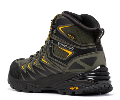 Rock Rooster Footwear Inc - Botas Pro 6 Inch Waterproof Hiking Boots with VIBRAM Traction Lug Outsole - Metallic Green - Back left side