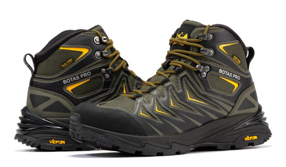 Rock Rooster Footwear Inc - Botas Pro 6 Inch Waterproof Hiking Boots with VIBRAM Traction Lug Outsole - Metallic Green - Left side