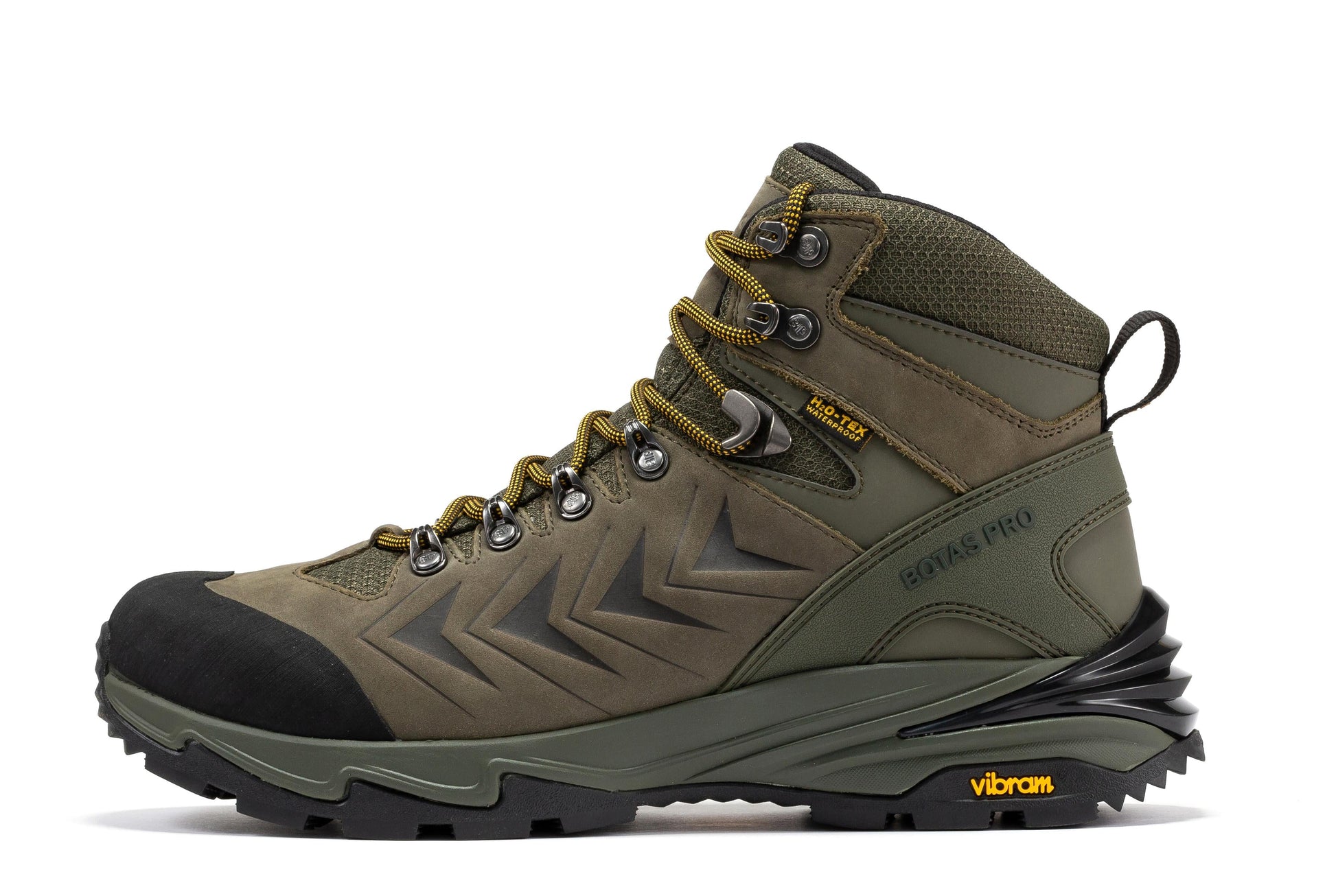 Rock Rooster Footwear Inc - Botas Pro 6 Inch Waterproof Hiking Boots with VIBRAM Traction Lug Outsole - Olive - Left side