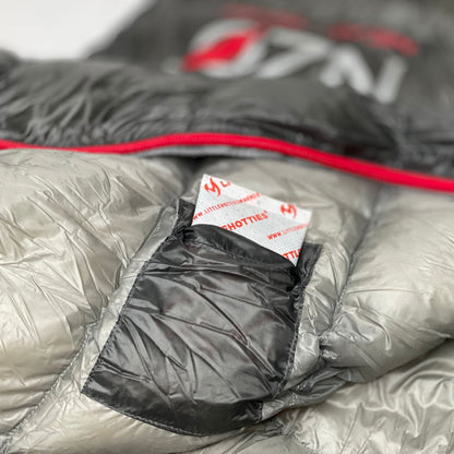 Near Zero Outdoor Gear - NZ 35 Mummy Sleeping Bag - Inside hand-warmer pocket