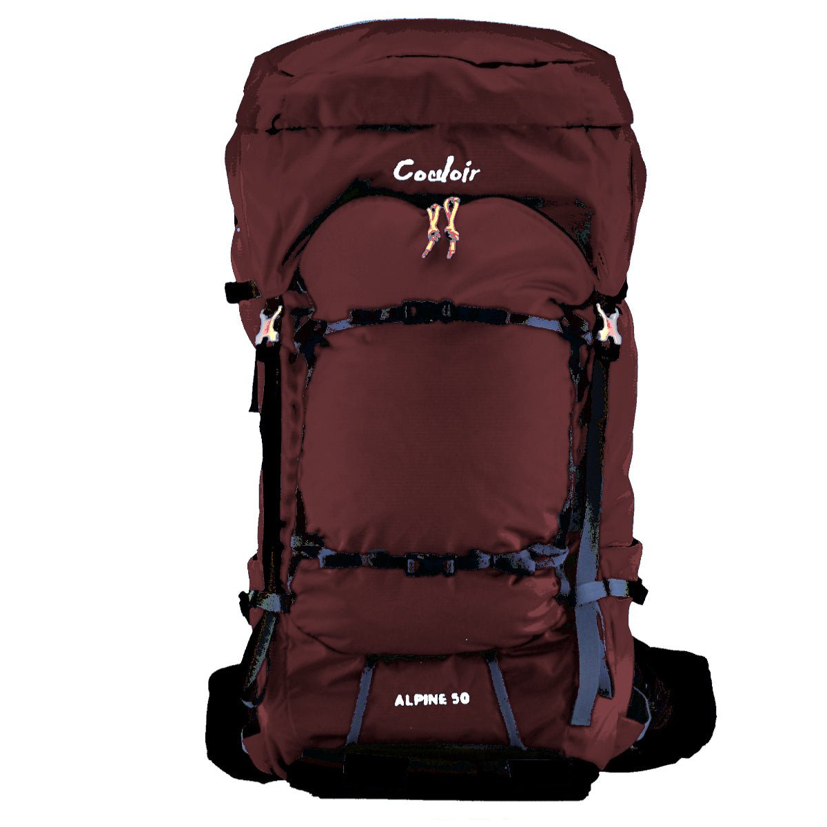 Couloir - 40 or 50 Liter Alpine Ski Pack - Front - Port