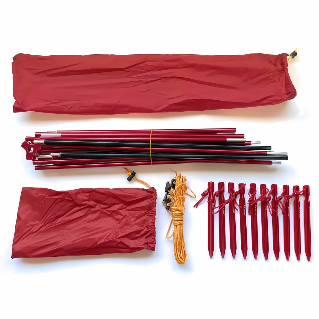 Near Zero Outdoor Gear - 2P DynaLite Tent - Tent poles, tent stakes, cord, and stuff sacks included