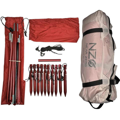 Near Zero Outdoor Gear - 1P DynaLite Tent - Tent poles, tent stakes, cord, and stuff sacks included