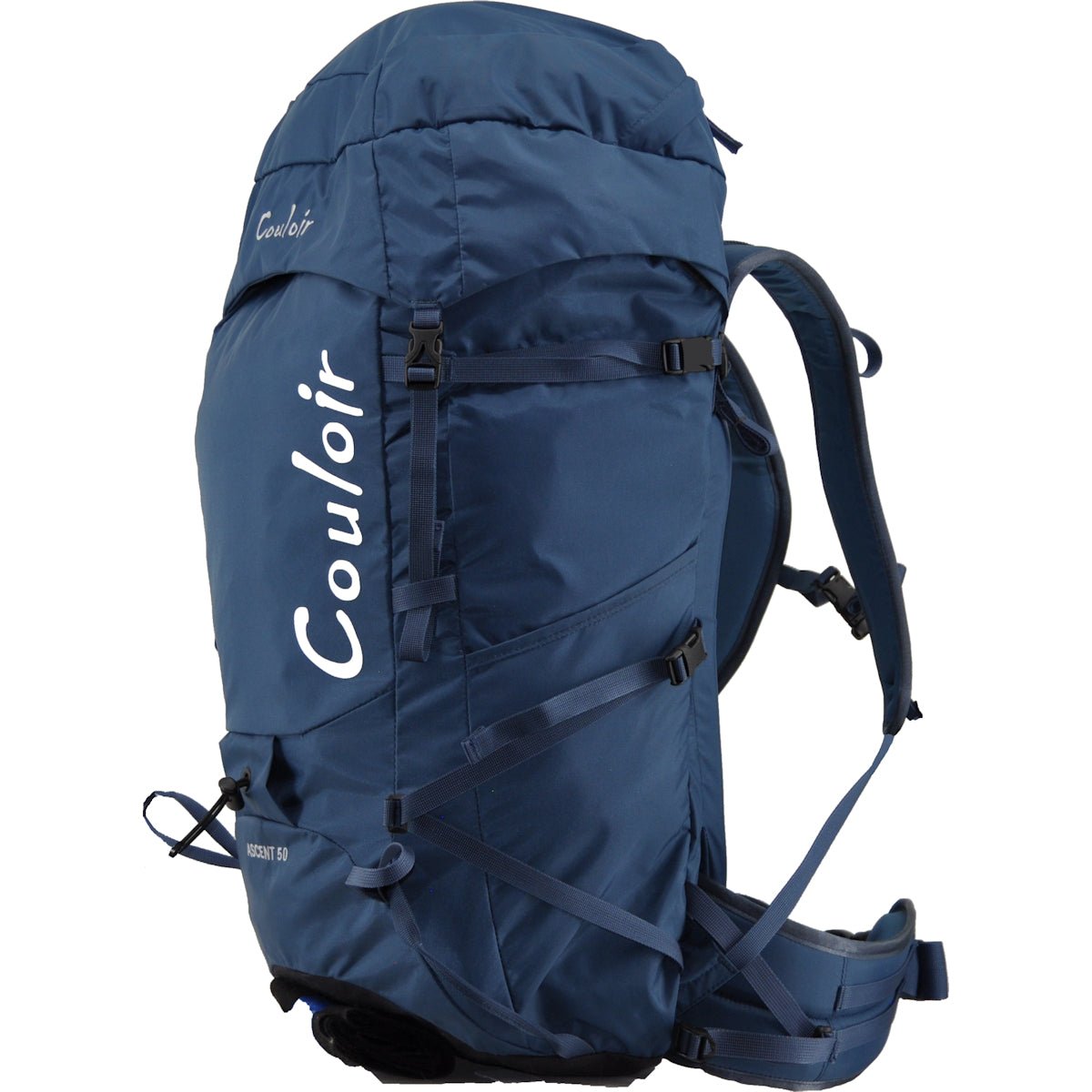 Couloir - 50-60-70 Liter Ascent Ski and Alpine Backpack - Right side - Mediterranean