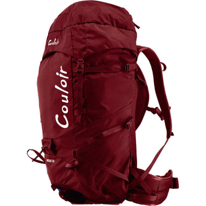 Couloir - 50-60-70 Liter Ascent Ski and Alpine Backpack - Right side - Haute Red