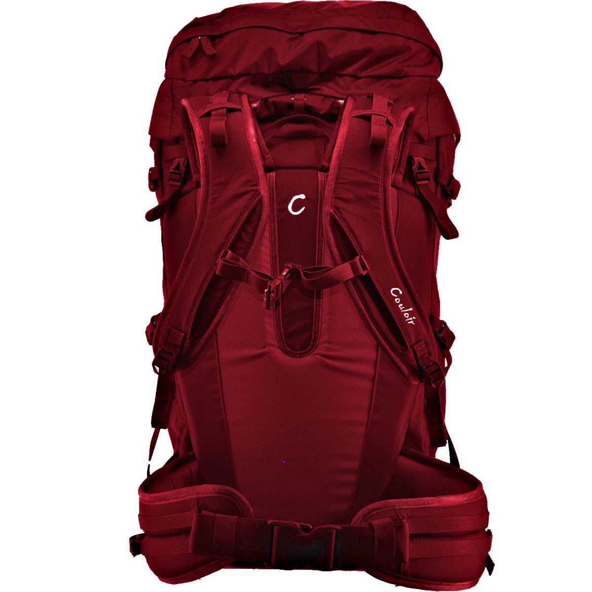 Couloir - 50-60-70 Liter Ascent Ski and Alpine Backpack - Shoulder straps - Haute Red