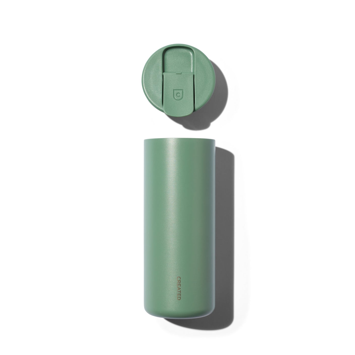 Created Co. - 16oz Nomad Flip Tumbler - Sage Green - Restocking in May - Top view above and side view below