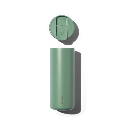 Created Co. - 16oz Nomad Flip Tumbler - Sage Green - Restocking in May - Top view above and side view below