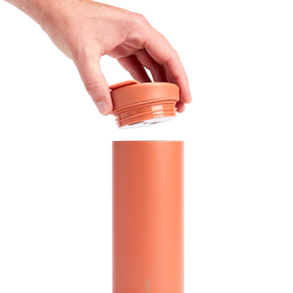Created Co. - 16oz Nomad Flip Tumbler - Terracotta - Restocking in April - Top with lid removed