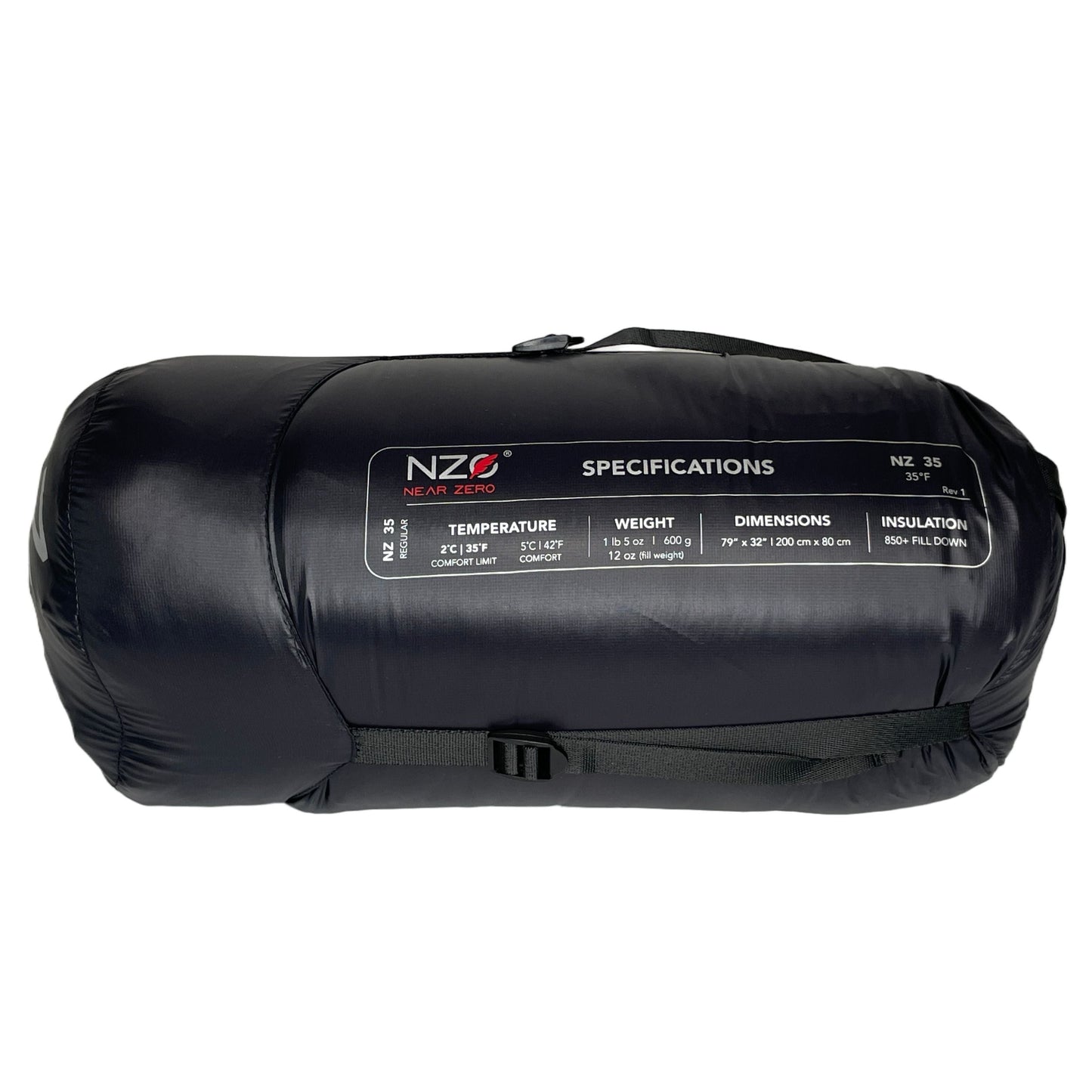 Near Zero Outdoor Gear - NZ 35 Mummy Sleeping Bag - Compresses to compact bundle