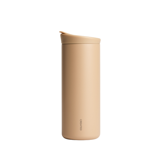 Created Co. - 16oz Nomad Flip Tumbler - Desert Tan - Side view