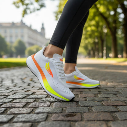 Swift Running - APUS Women - White - Right side, street view