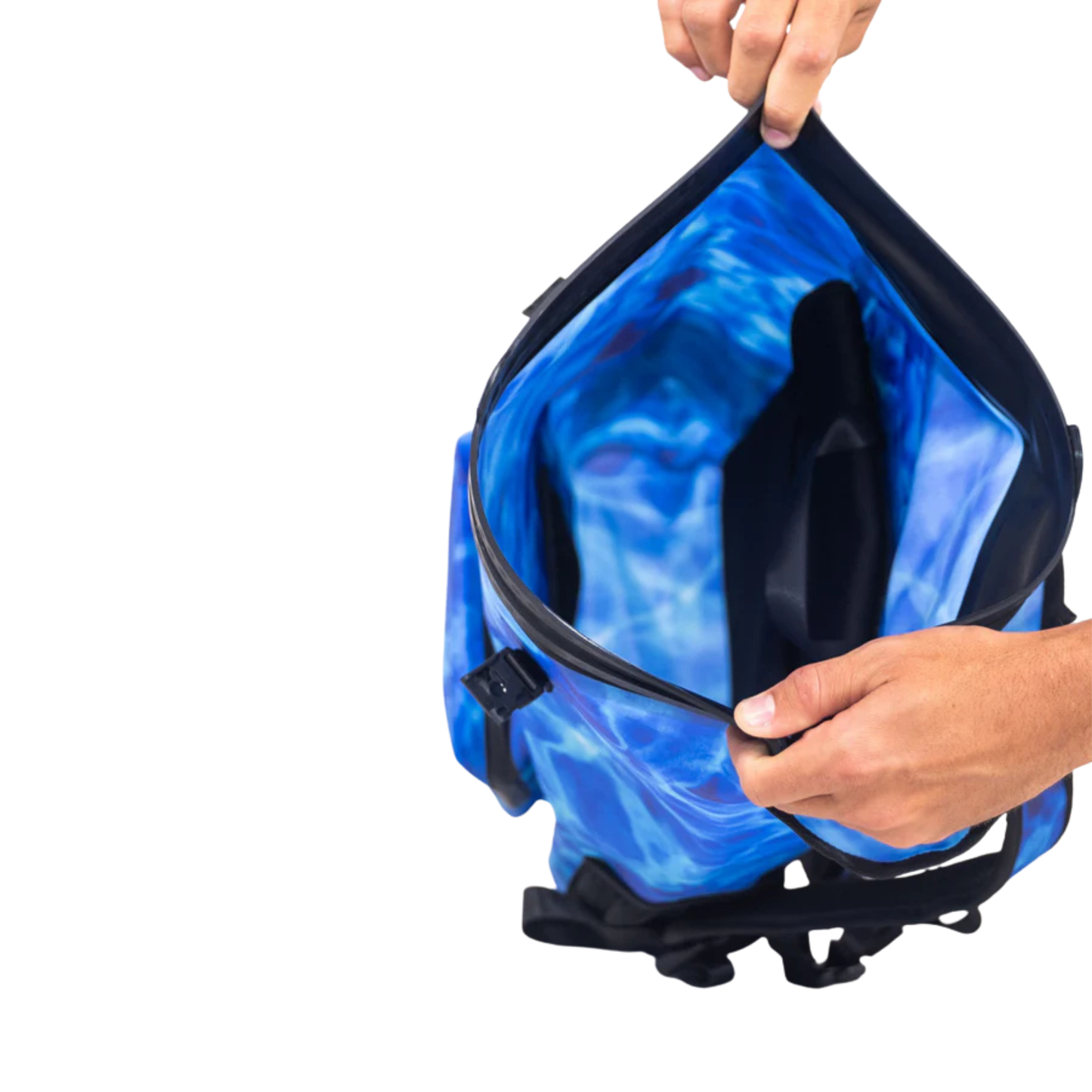 Dry Pocket - Waterproof Floating Backpack Dry Bag - Aqua Blue - Inside storage