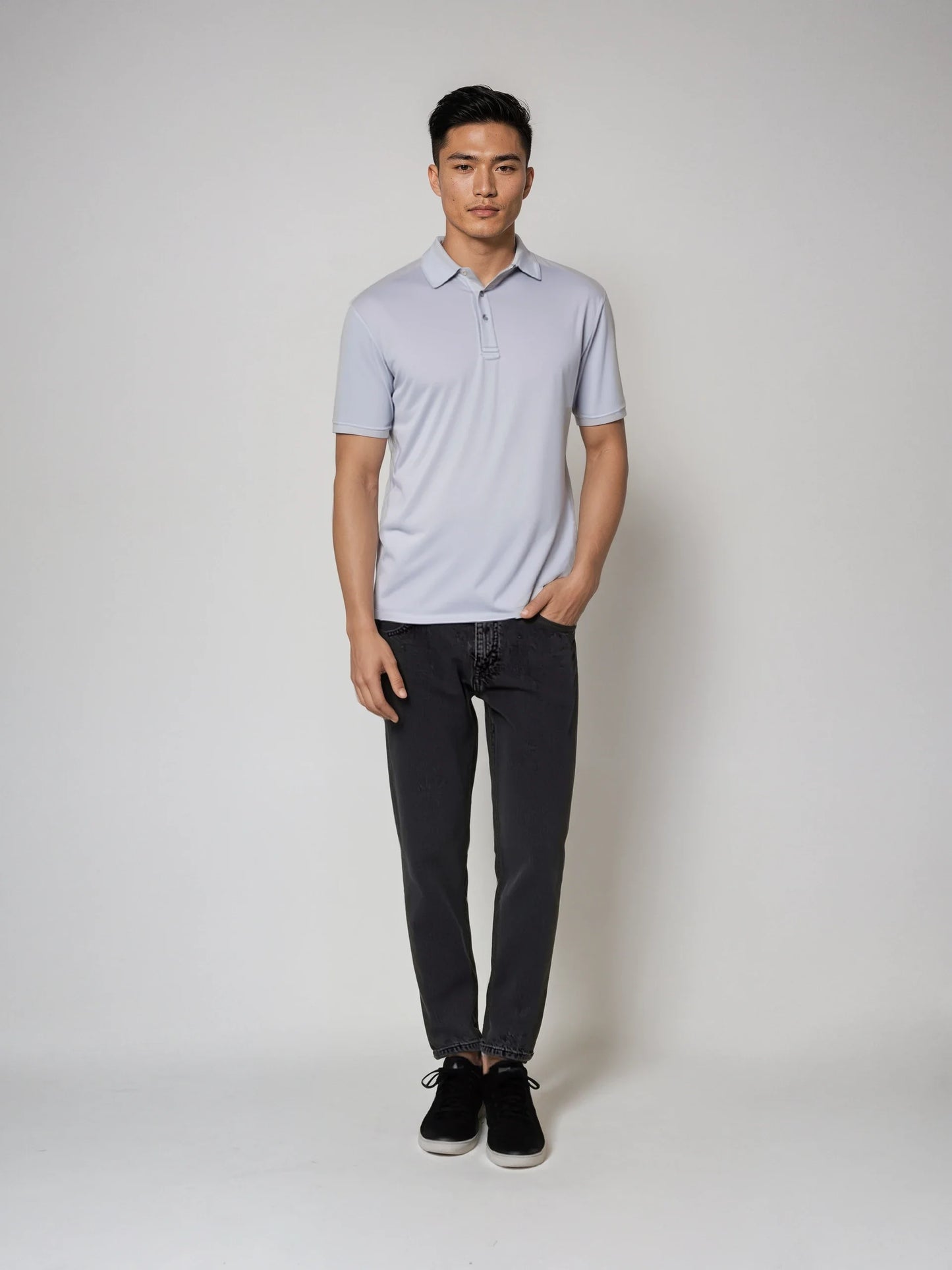 SpectraUSA - UPF 50 Performance Polo - Front, full body casual pose - White