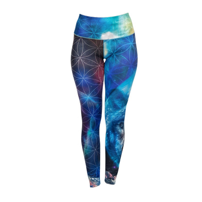 Grassroots California - Colorado Threads Wolf Navy Leggings - Front