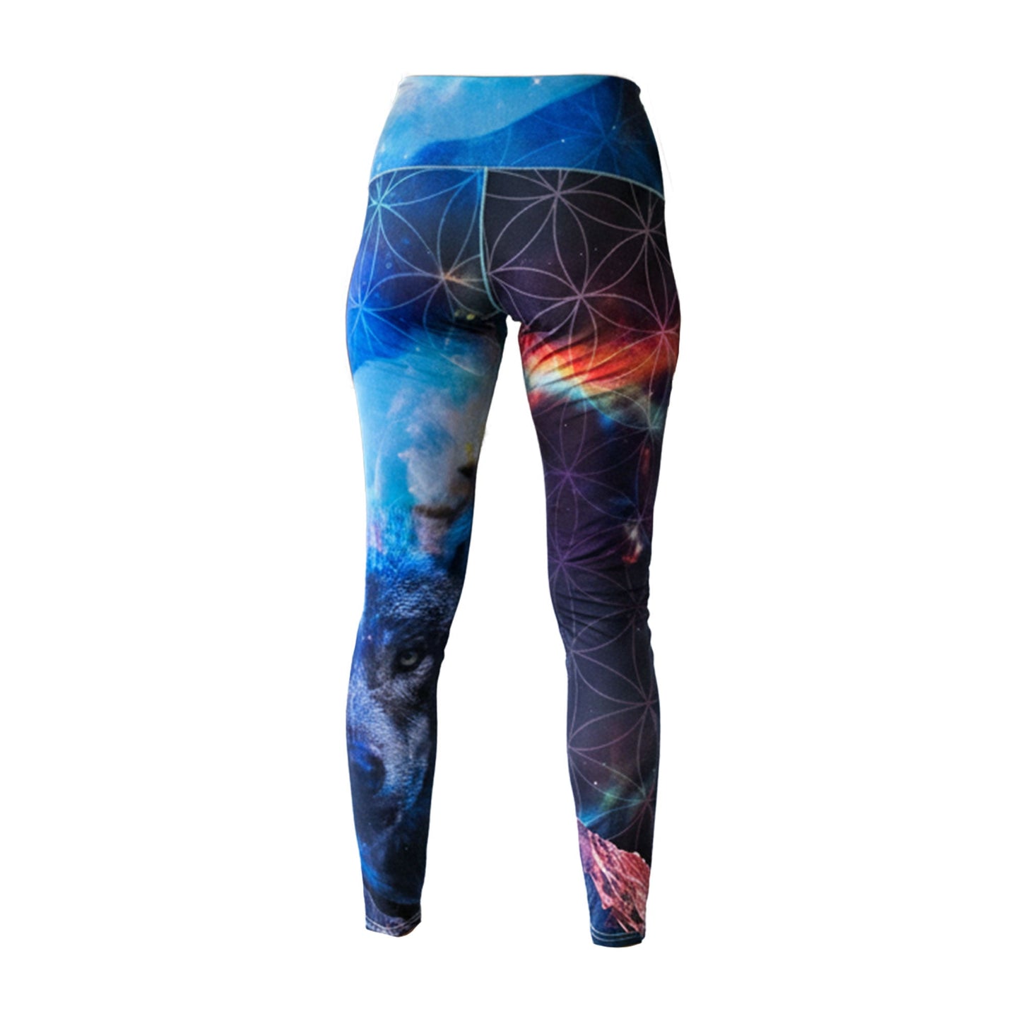 Grassroots California - Colorado Threads Wolf Navy Leggings - Back