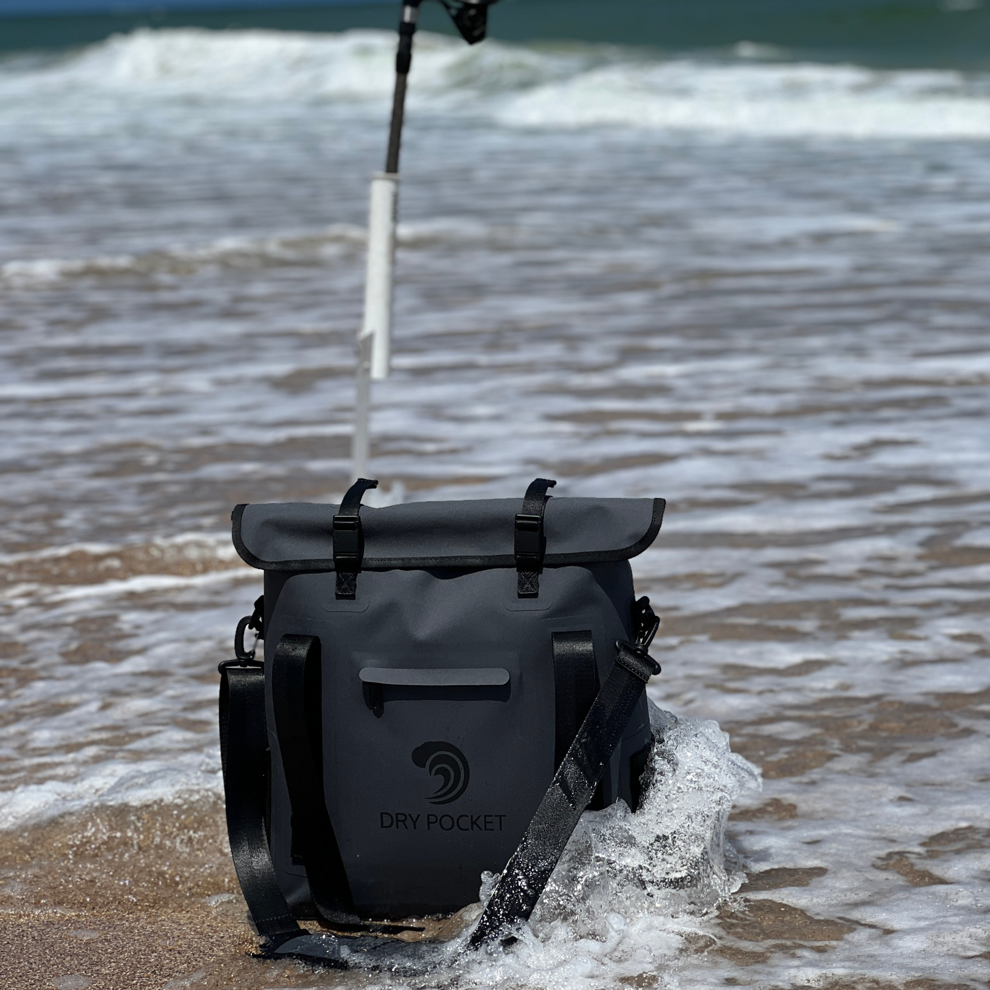 Dry Pocket - Waterproof Floating Cooler Tote - Dark Grey - Waterproof, even at the beach
