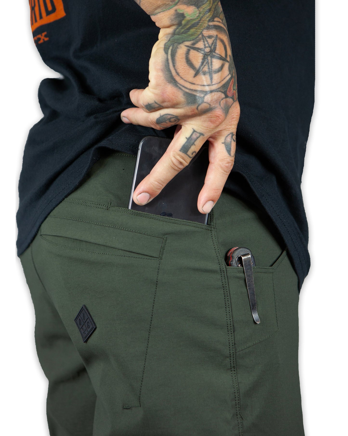 Off The Grid Surplus - Lancer Standard Fit Pant - Dk Army - Rigth wallet pocket detail