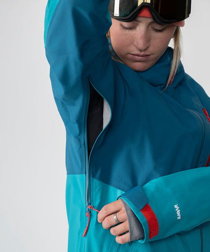 Strafe Outerwear - Meadow 3L Shell Jacket - Under arm vent detail - Dark Teal