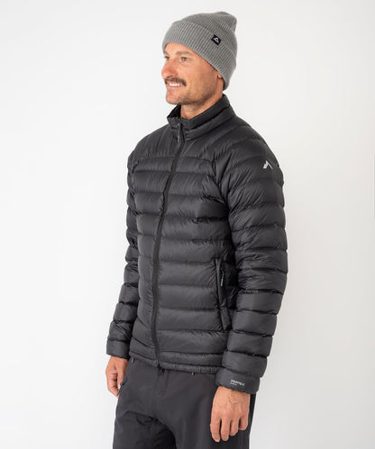 Strafe Outerwear - Palisade Down Insulator Jacket - Man wearing jacket, front left - Black