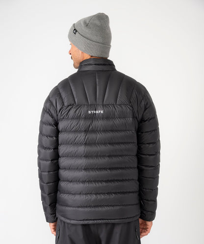 Strafe Outerwear - Palisade Down Insulator Jacket - Man wearing jacket, back - Black