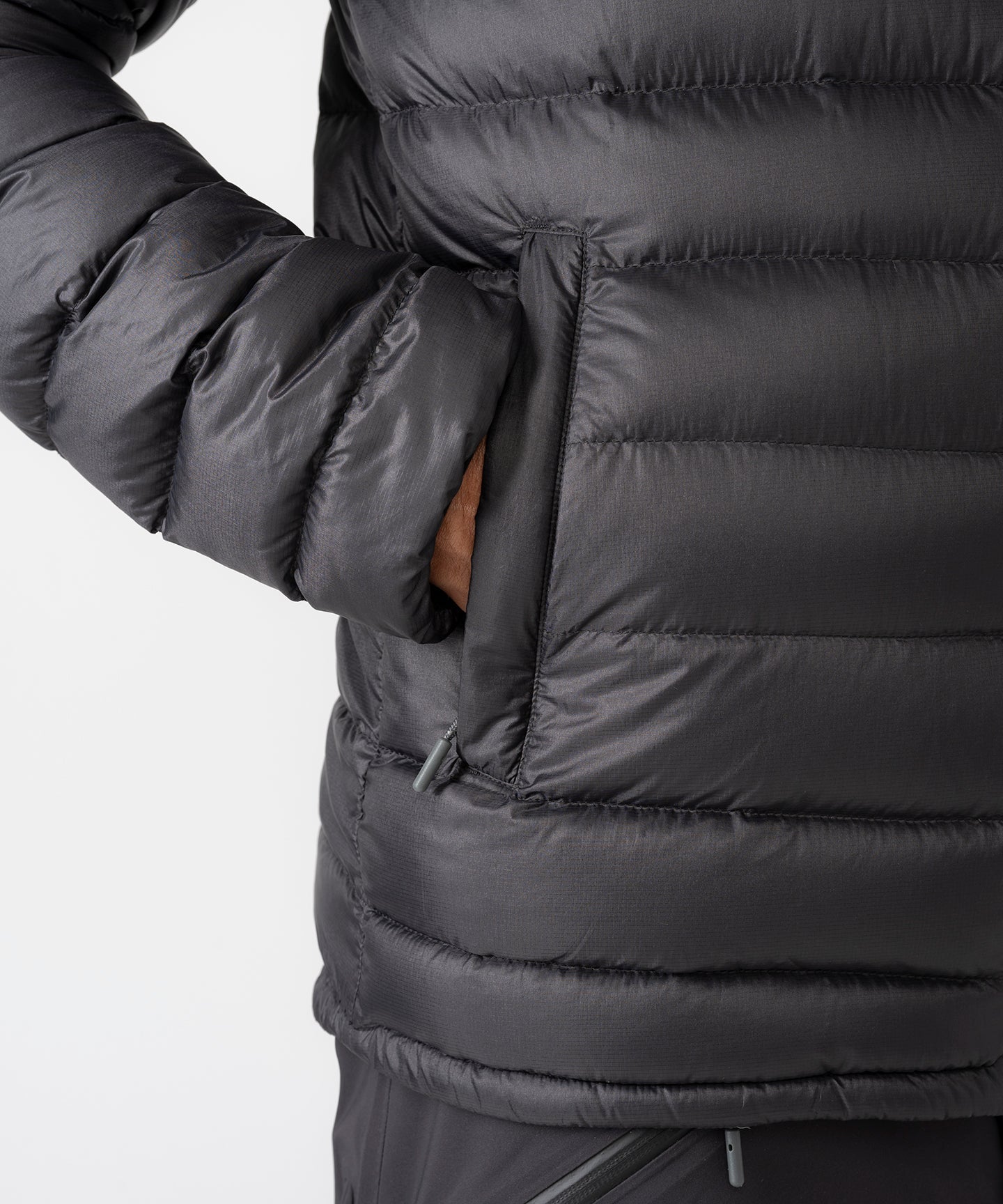 Strafe Outerwear - Palisade Down Insulator Jacket - Pocket detail - Black