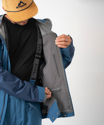 Strafe Outerwear - Pyramid Jacket - Inside pocket details - Blue Water
