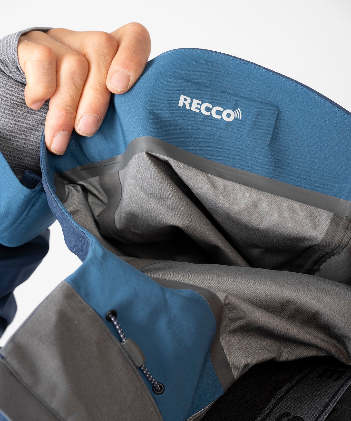 Strafe Outerwear - Pyramid Jacket - Hood detail - Blue Water