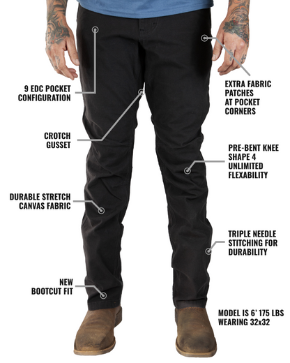 Off The Grid Surplus - Trailblazer Boot Cut Pants - Black - Features