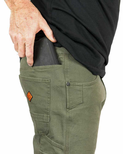 Off The Grid Surplus - Trailblazer Standard Fit Pants - DK Olive - Rigth wallet pocket detail