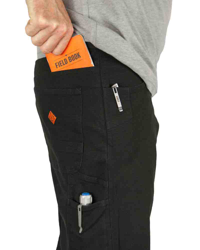 Off The Grid Surplus - Trailblazer Boot Cut Pants - Black - Rigth wallet pocket detail