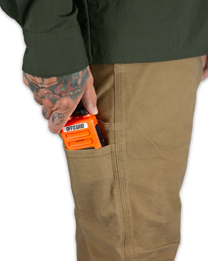 Off The Grid Surplus - Trailblazer Boot Cut Pants - Coyote - Right side pocket detail