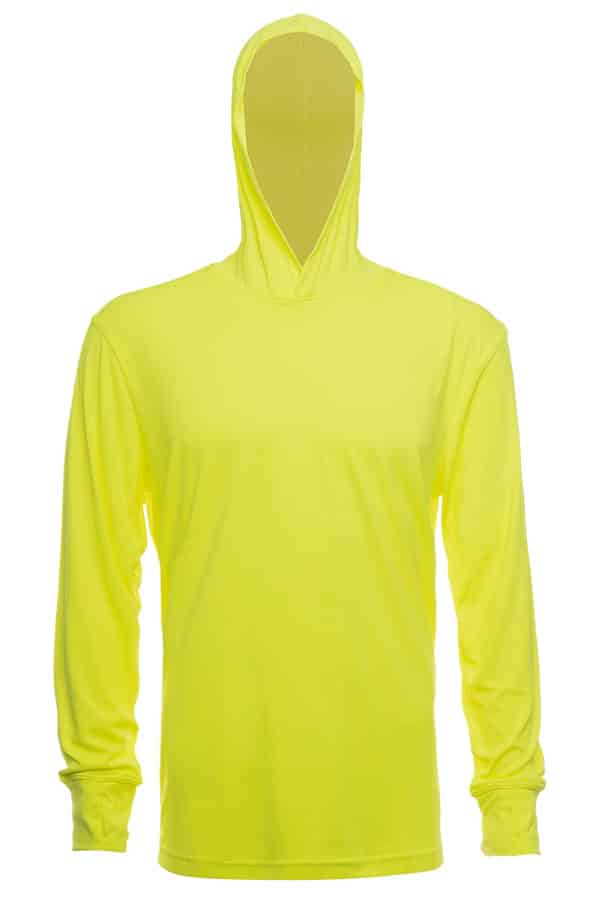 SpectraUSA - UPF 50 Performance Hoody - Front, no model - Safety yellow