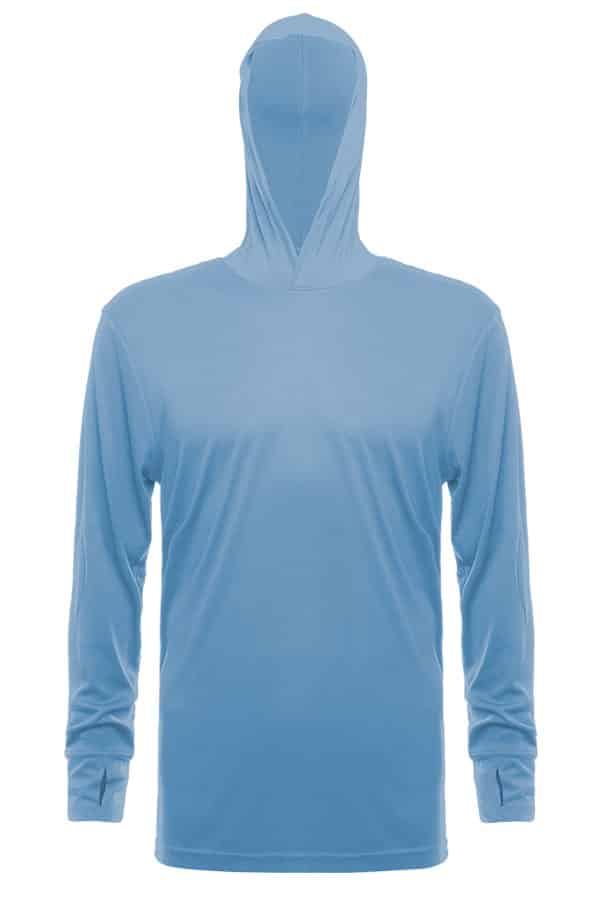 SpectraUSA - UPF 50 Performance Hoody - Front, no model - Light blue